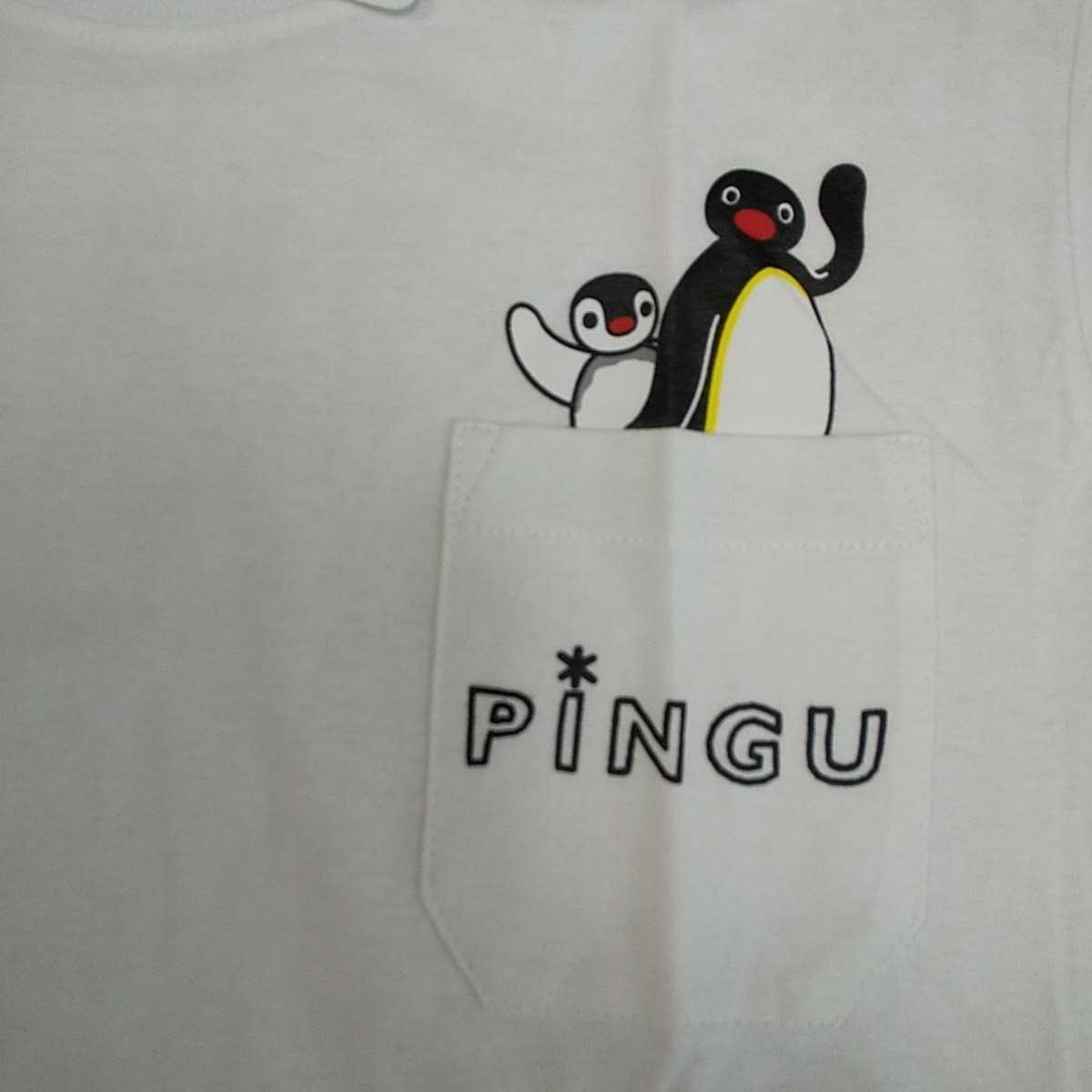 L Pingu ピングー タグ付き 半袖tシャツ カットソー トップス メンズ 白 本体綿100 ペンギン 夏服カジュアル 胸ポケット イラスト キャラクター 売買されたオークション情報 Yahooの商品情報をアーカイブ公開 オークファン Aucfan Com