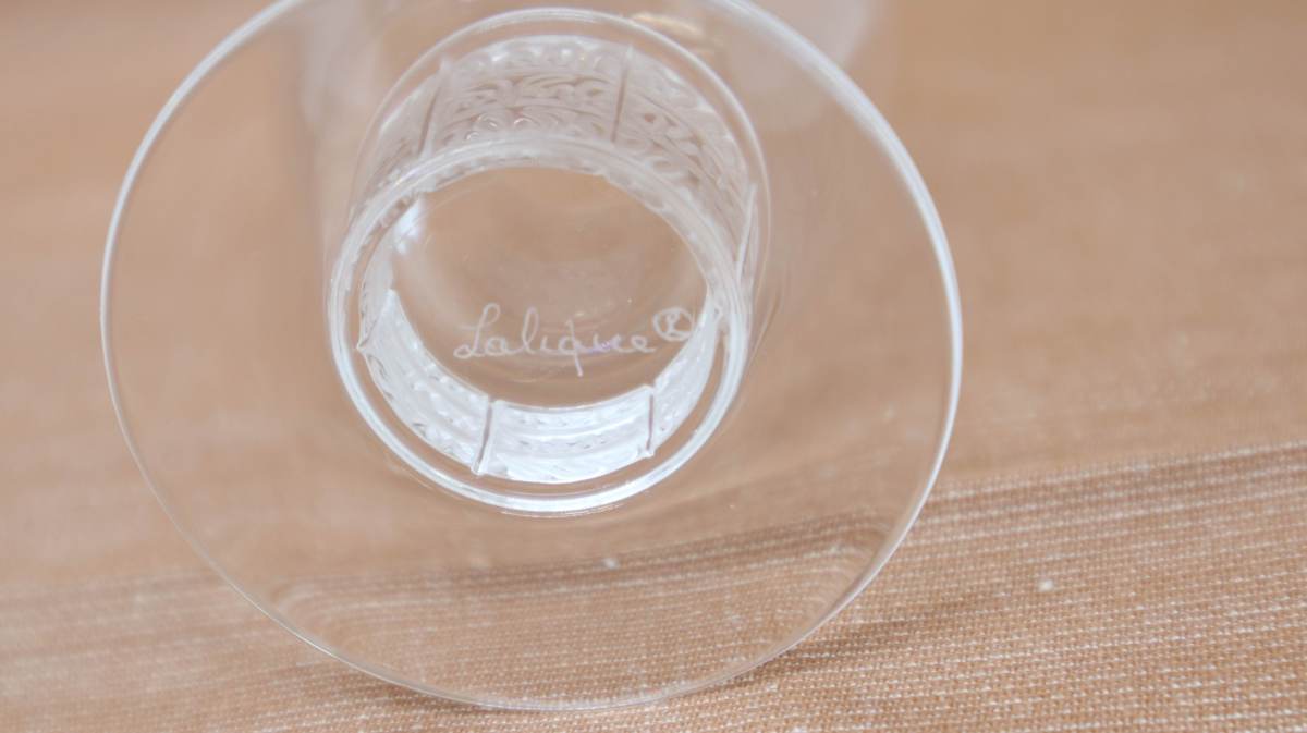 【美品】ラリック　ルーブル　ワイングラス 　ビアグラス　グラス　クリスタルグラス　LALIQUE 　フランス製_3