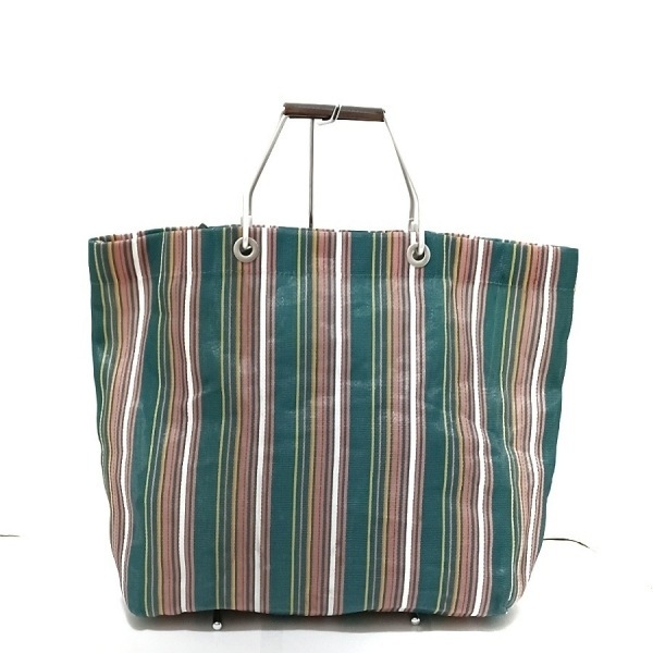 マルニ MARNI トートバッグ - 化学繊維×金属素材 ダークグリーン  