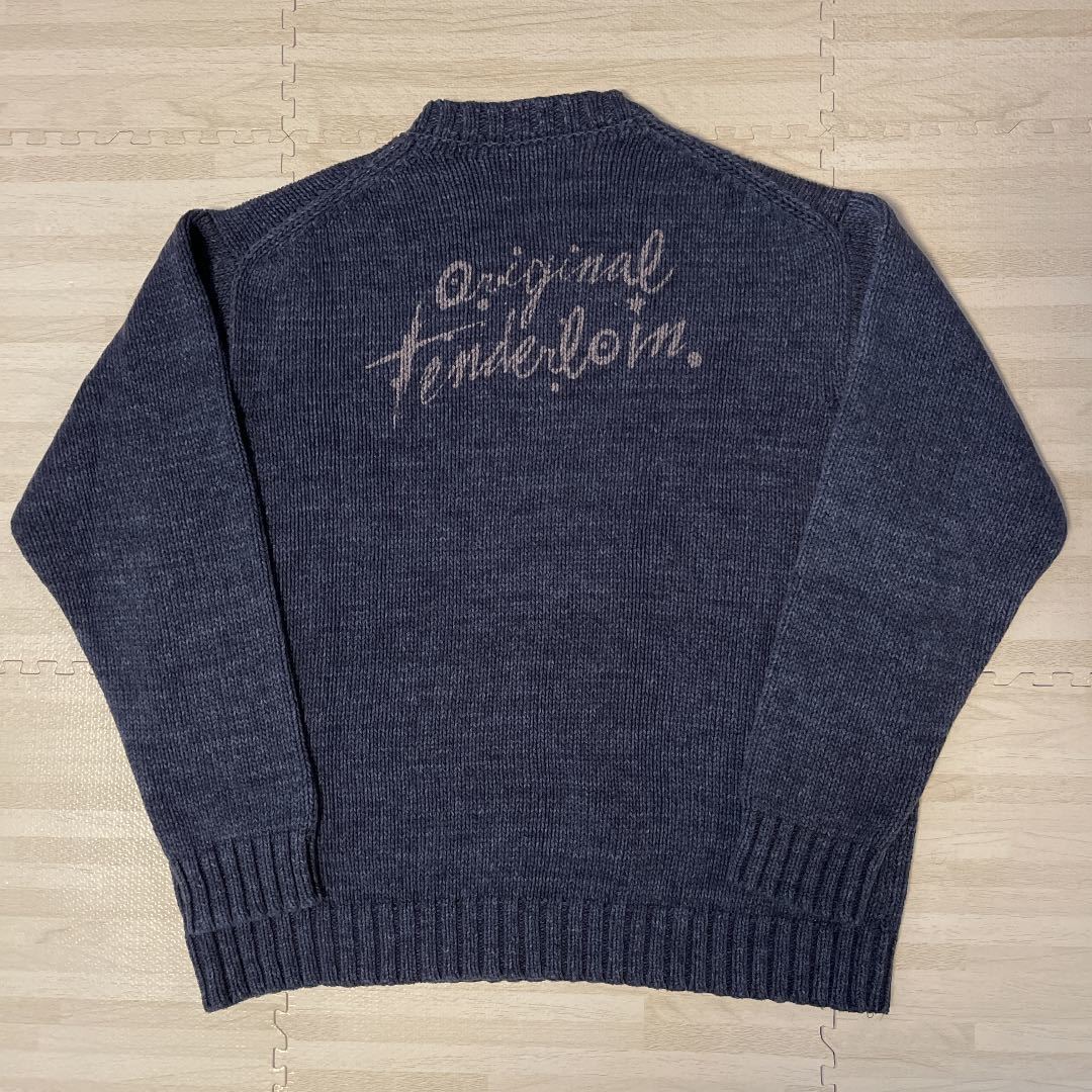 人気品！ TENDERLOIN Vネック コットン ニット グレー 灰色 L 【公式通販】