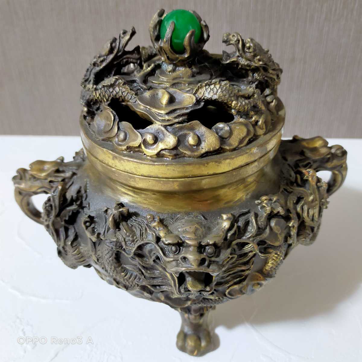 光*術様 香炉 アンティーク 骨董 九龍香炉 風水金属製アンティーク骨董品