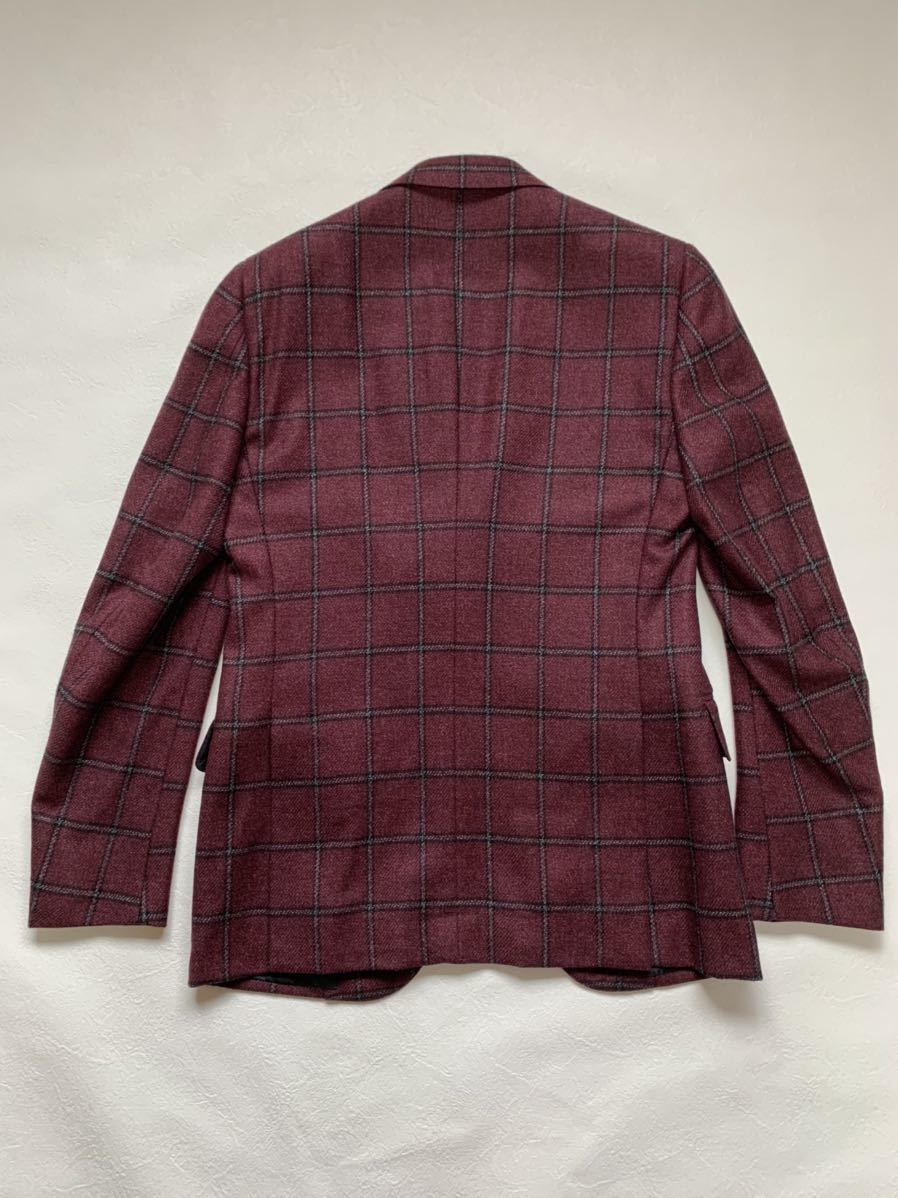ISAIA イザイア ウールジャケット チェック柄 イタリア製 サイズ 48 8R 