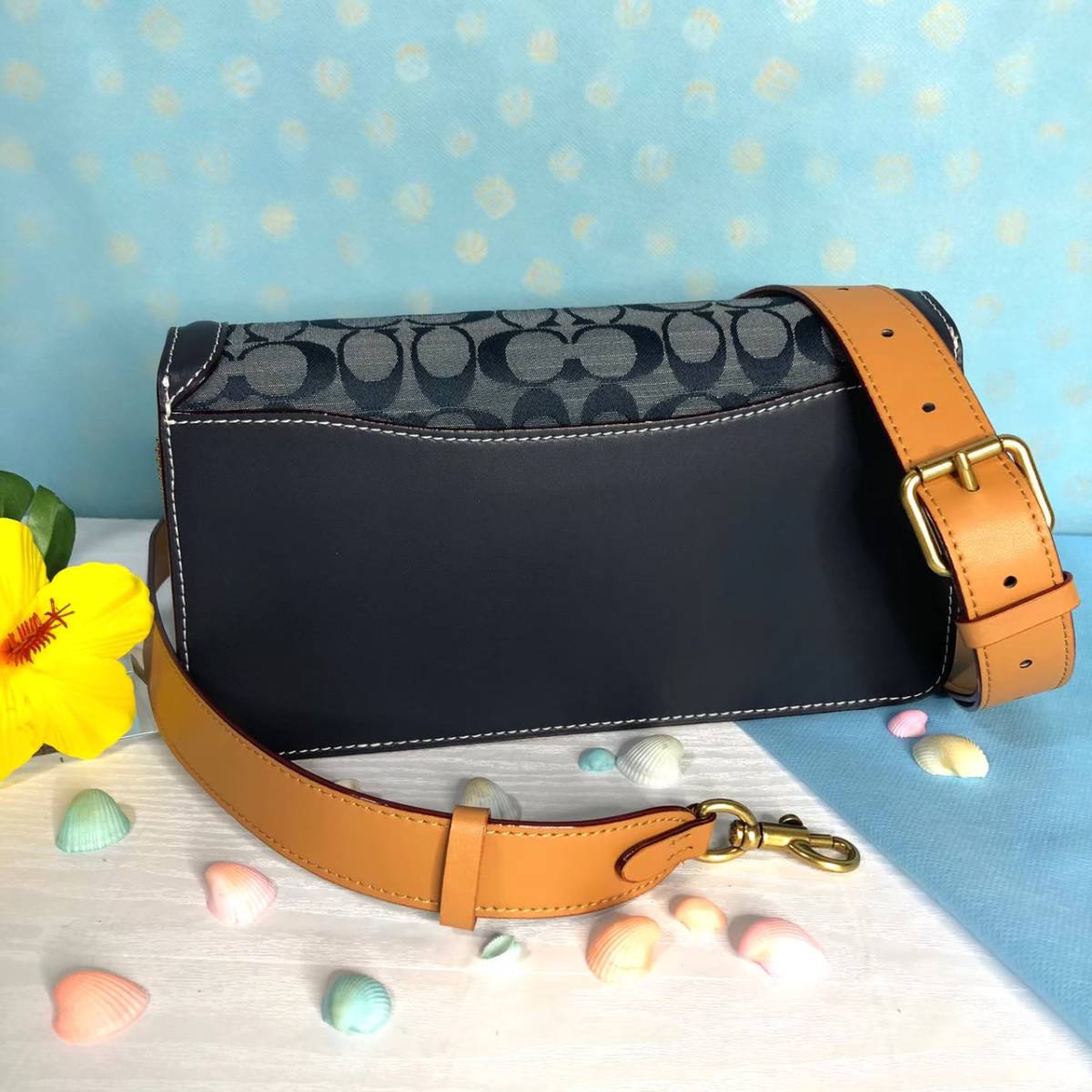 コーチ coach タビー ショルダー バッグ 26 キルティングデニム