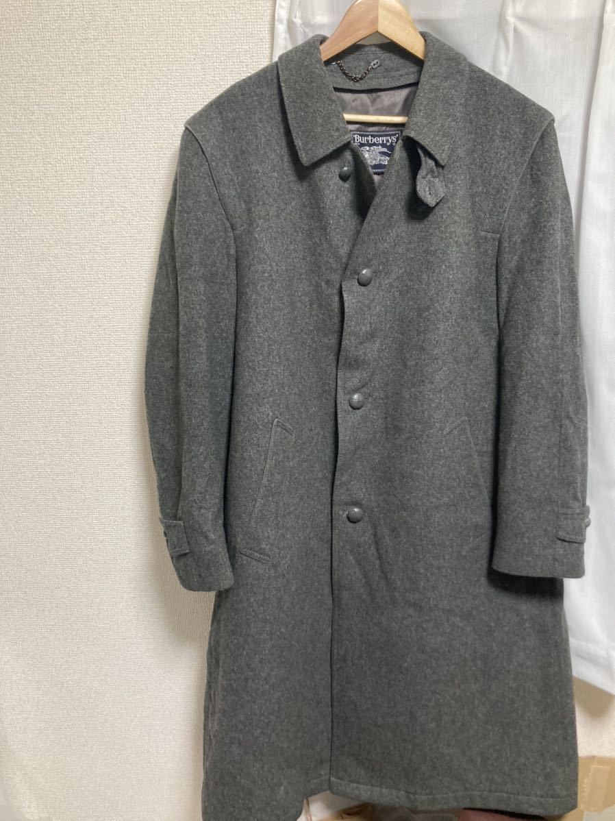 ビンテージ バーバリー ローデンコート グレー ライナー付き ウール vintage burberrys made in austria 70s 80s バルマカーン 一枚袖