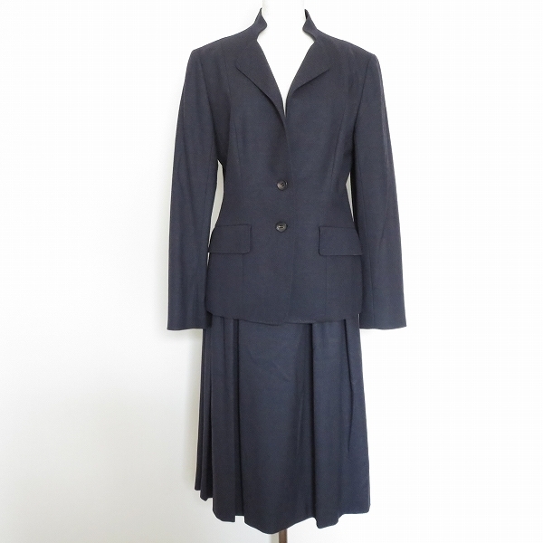 #anc ヨシエイナバ YOSHIEINABA スカートスーツ 9 紺 ツーピース 美品 レディース [602068] yoshieinaba YOSHIE フォーマルスカートスーツ Inaba &frasl; ジャケット&amp;スカート
