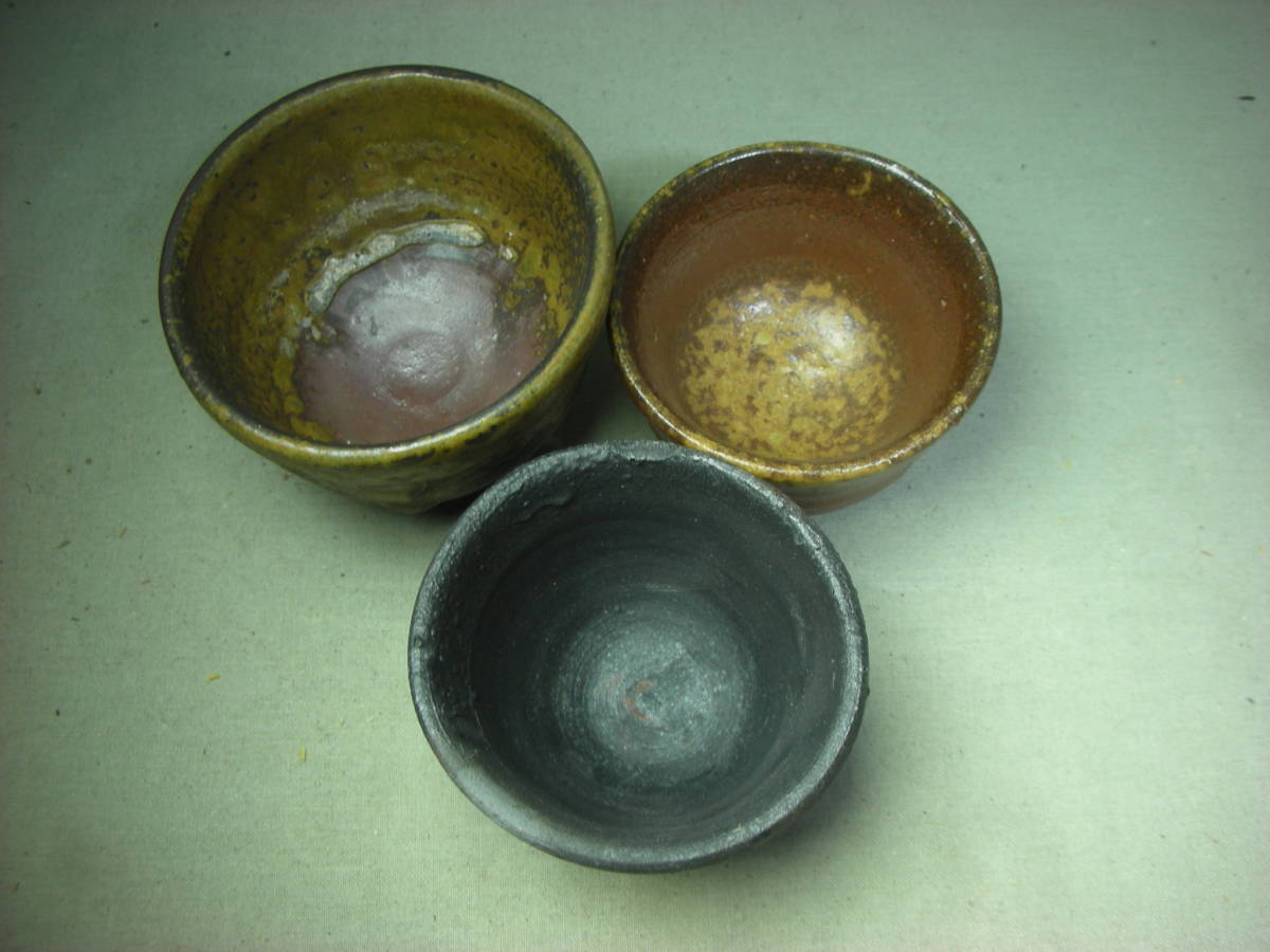 未使用品　備前焼　煎茶器　作家　榊原芳山　茶器　陶芸　湯呑み　急須　コレクション 備前堂 備前焼複数作家 窯元 榊原芳山 紀秀山 木村陶峰 他 備前ぐい呑