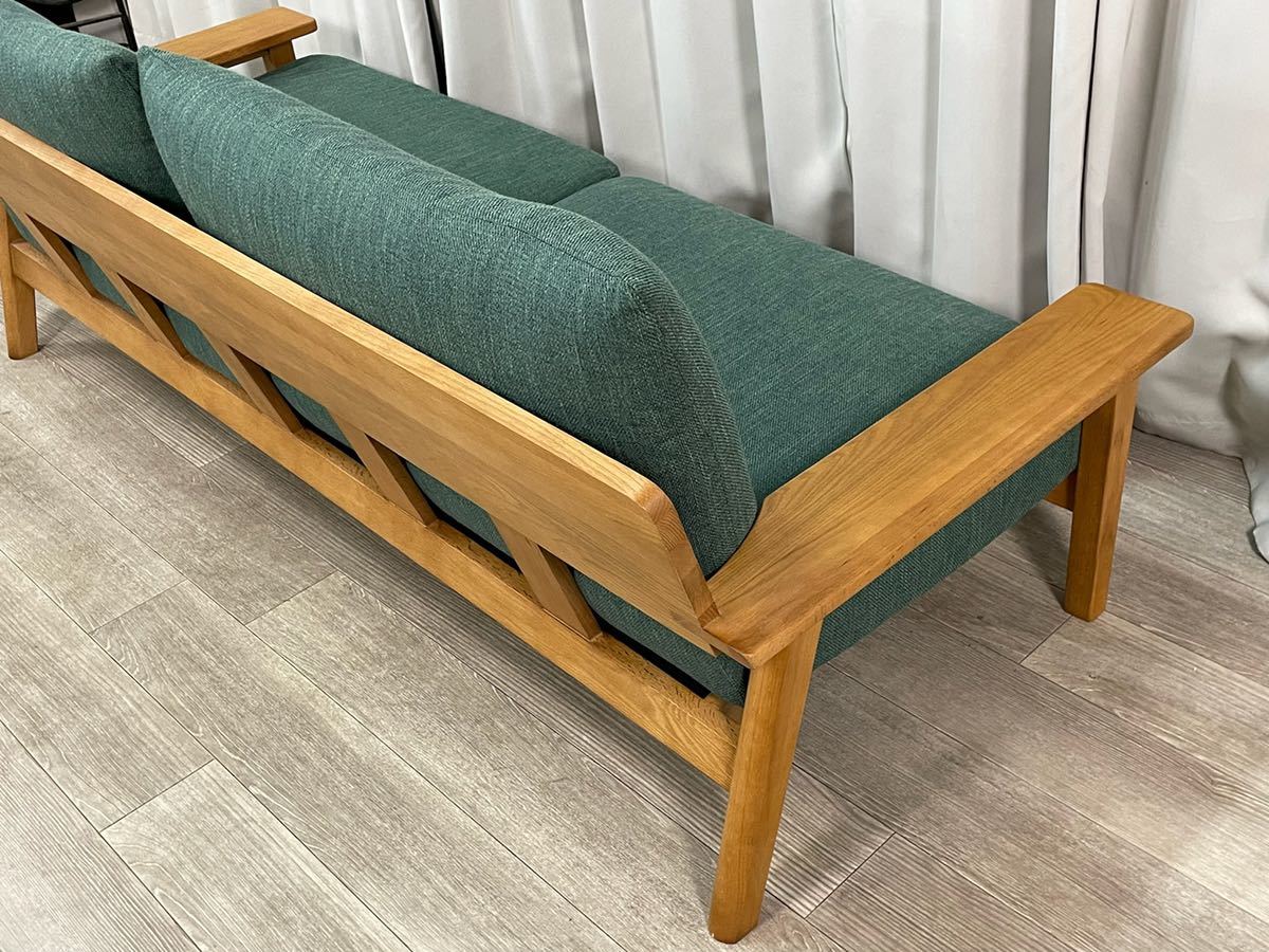 【定価15万円超】unico KIRP 3人掛けソファ　ウッドフレーム GX89 展示品 ウニコ/unico KIRP 3人掛けソファ オーク材 3P トリプル