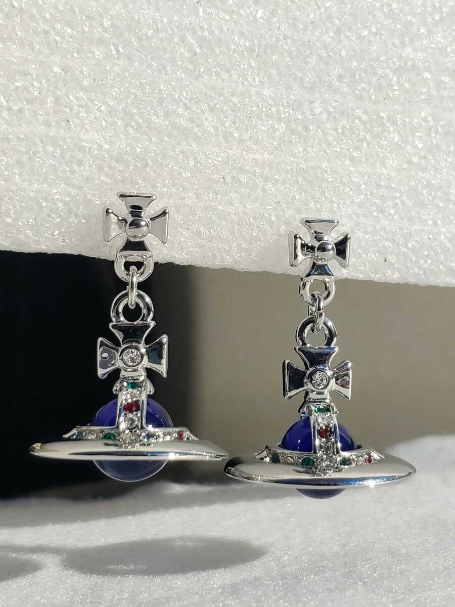 ヴィヴィアン ウエストウッド PETITE ORB ドロップ シルバー水玉ピアス