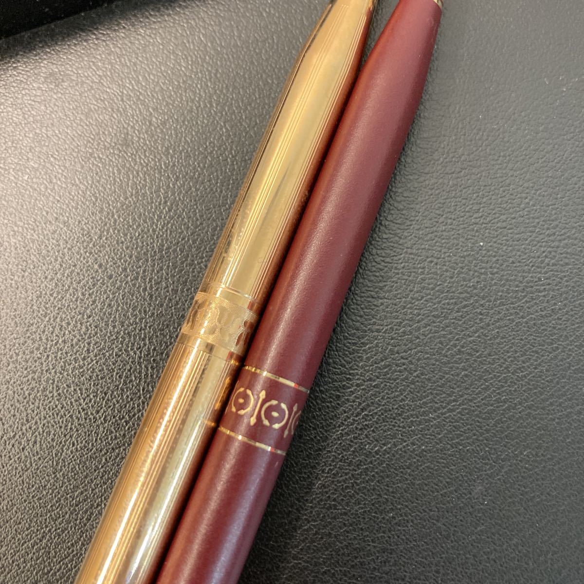 ◆CROSS クロス ボールペン&シャーペン ゴールドカラー ボルドーカラー 2本セット◆_2