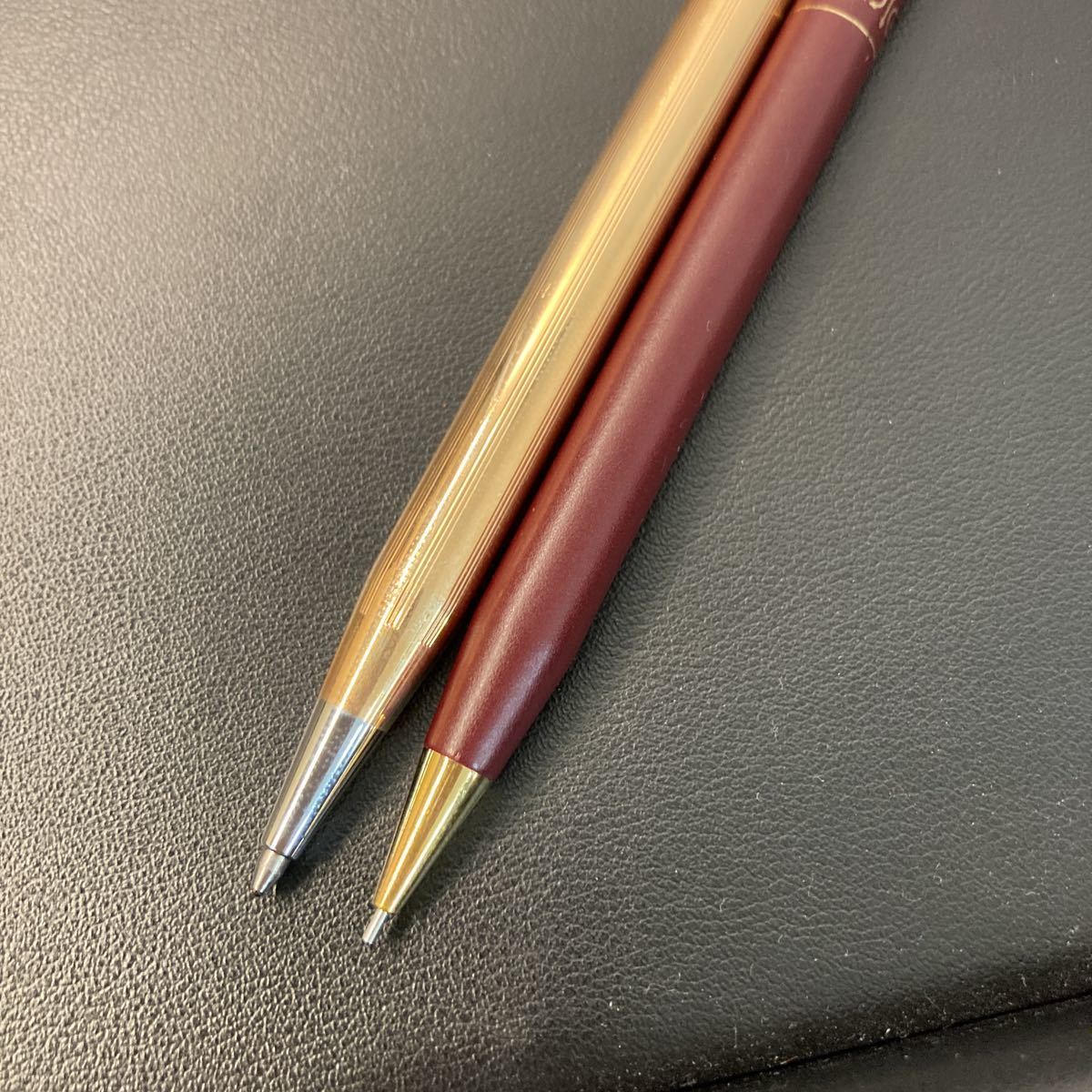 ◆CROSS クロス ボールペン&シャーペン ゴールドカラー ボルドーカラー 2本セット◆_3