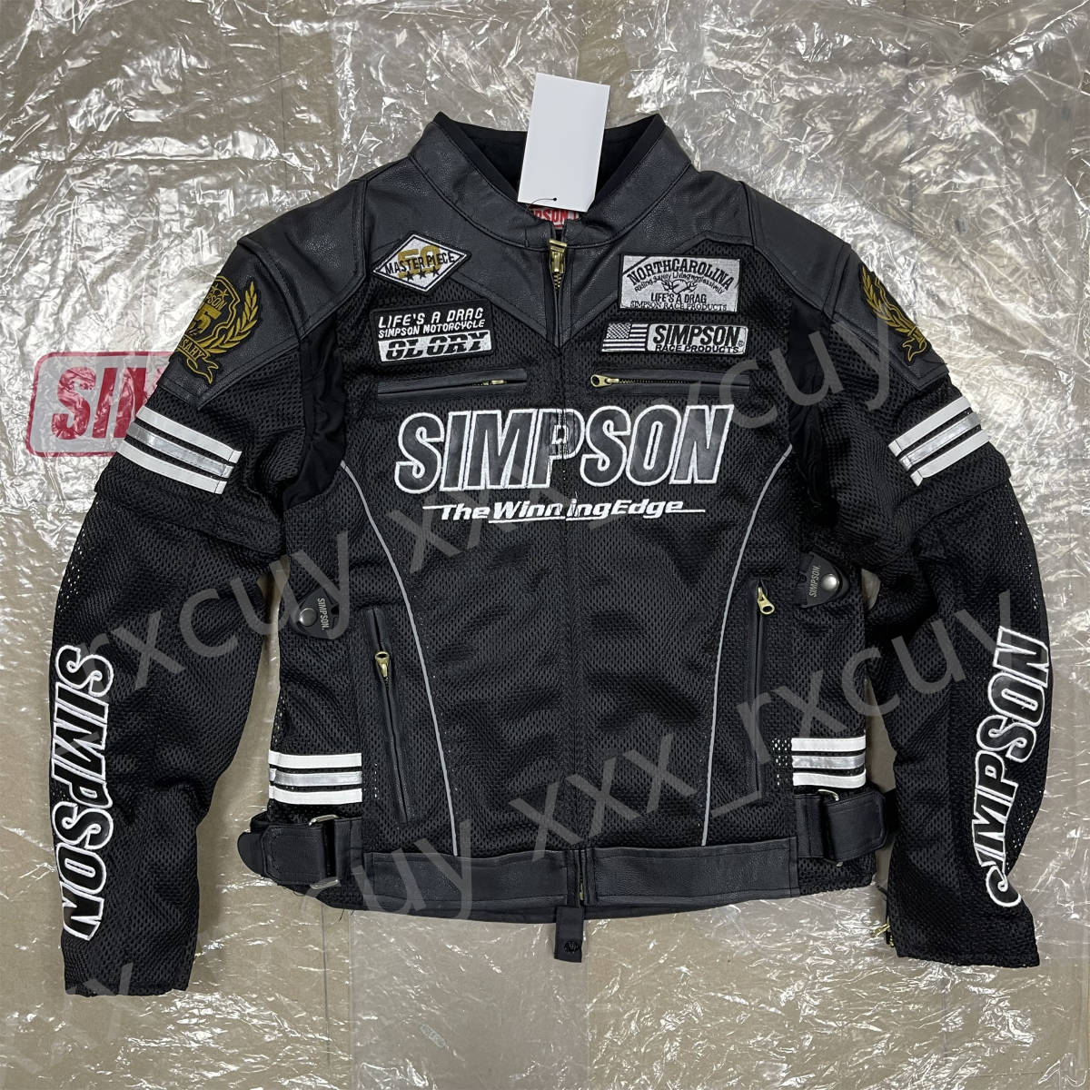 シンプソンバイクジャケット メッシュジャケット ライダースジャケット 
