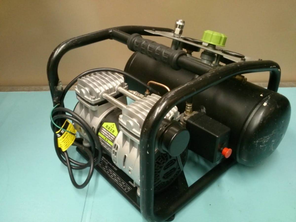 実動品 ミナト電機工業 12L 静音型エアーコンプレッサ CP-12Si