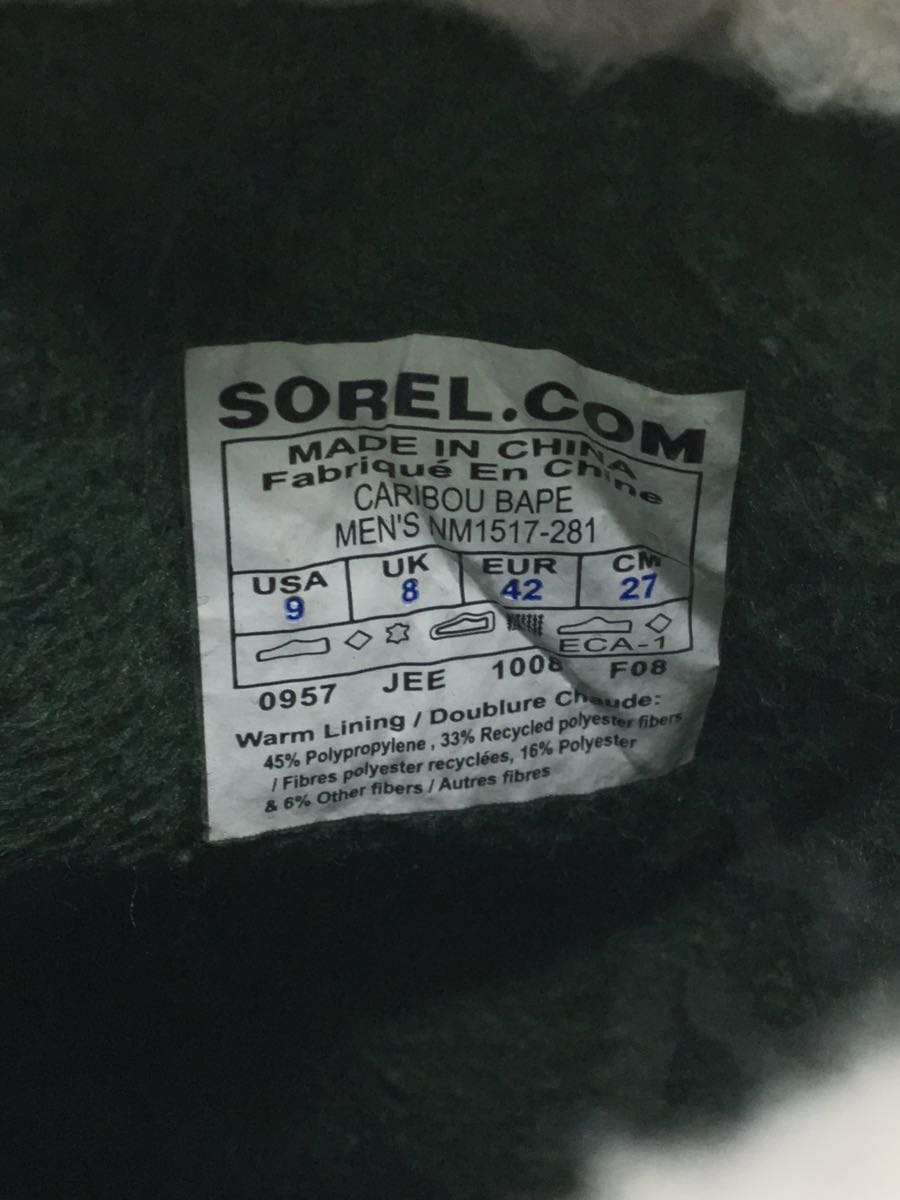 SOREL◆トレッキングブーツ/27cm/CML SOREL◆ブーツ&frasl;27cm&frasl;CML&frasl;スウェード&frasl;NM1000-281 PAC NYLON&frasl;トレッキングブーツ&frasl;27cm&frasl;NVY&frasl;NM1440-464&frasl;&frasl; Buff カジュアルシューズ SOREL◇CARIBOU⁄ブーツ⁄27cm⁄CML