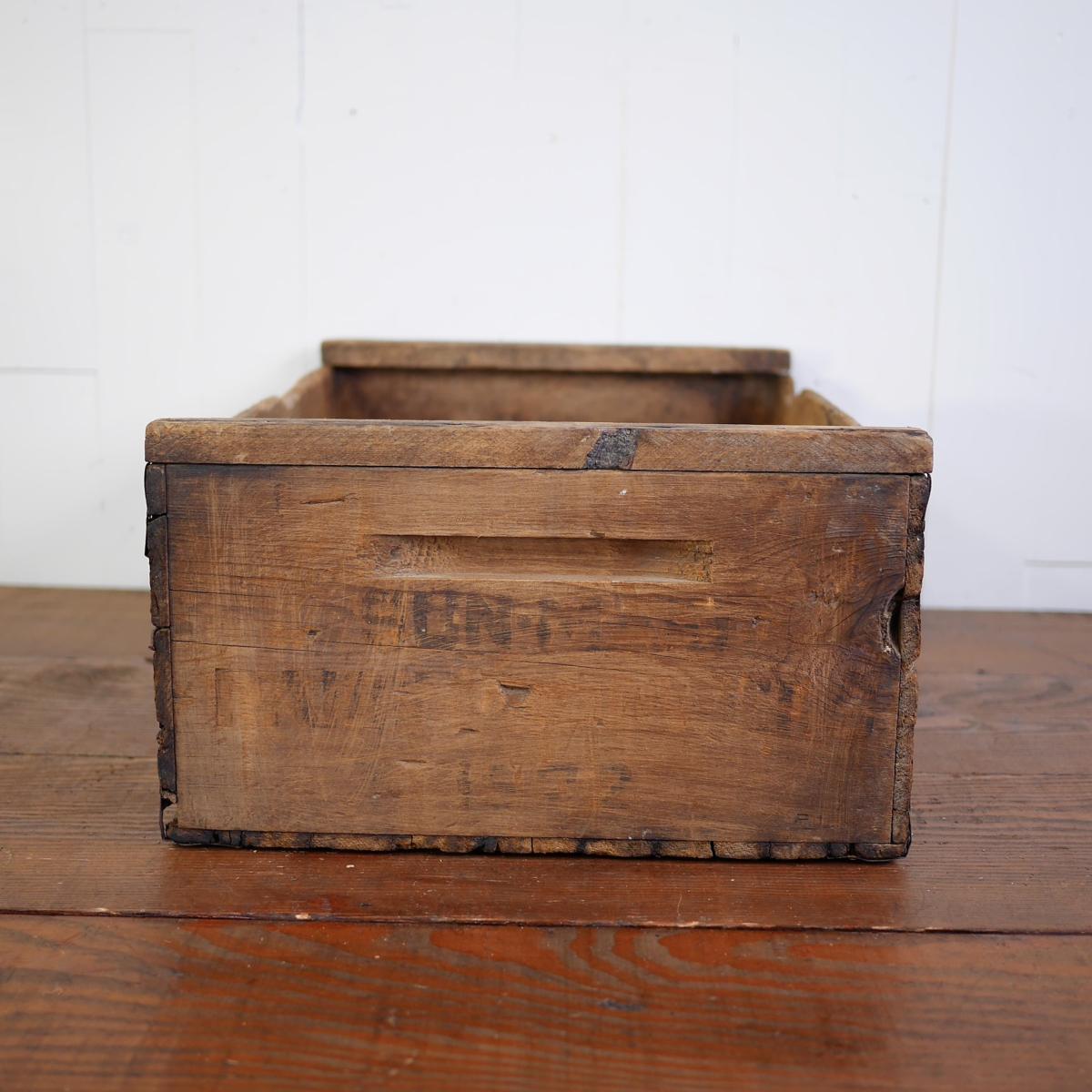 824 アメリカ アンティーク 木箱 運搬箱 ヴィンテージ ウッドボックス