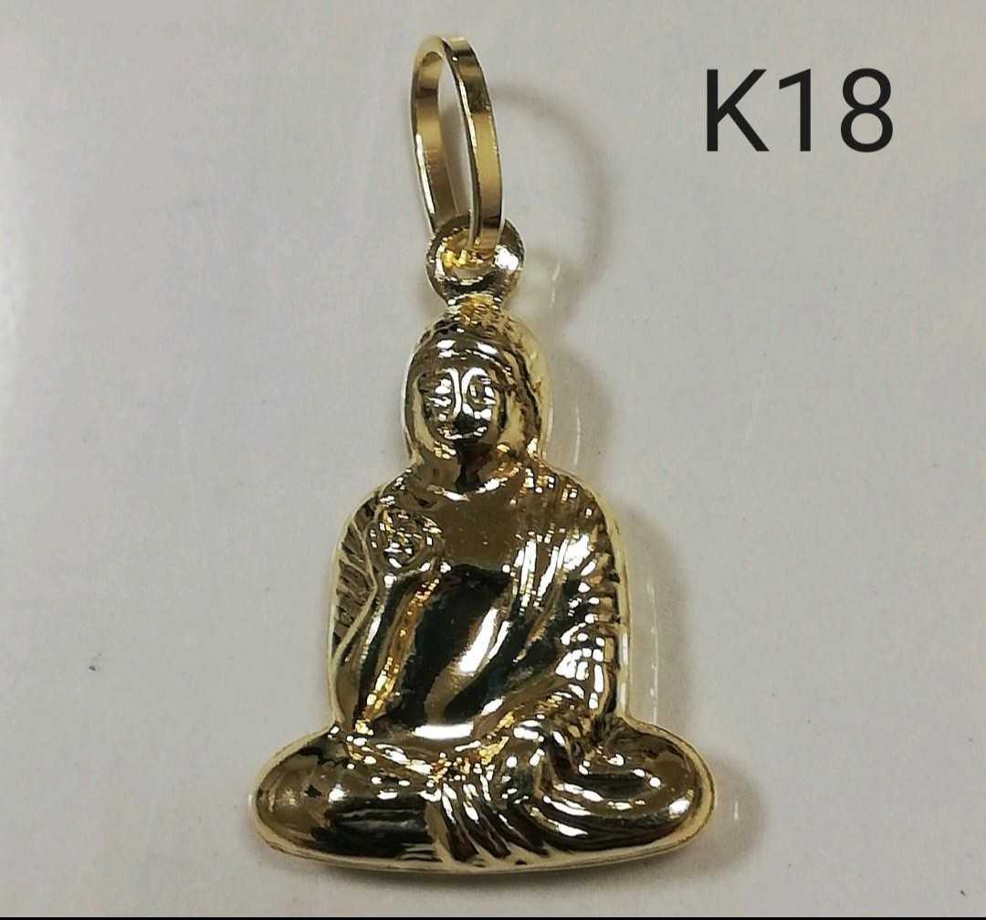 ご利益必至】K18 18金 18k YG 大仏様モチーフ ペンダントトップ ペンダントヘッド チャーム ご利益