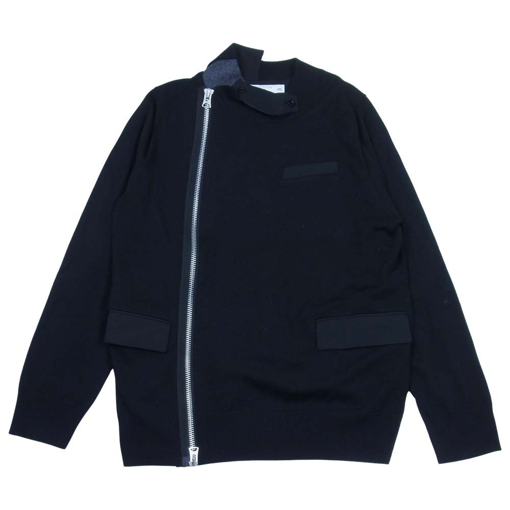 【新品，新作】 Sacai サカイ 21-25553M SUITING JACKET ウール ニット スーティング 切替 ライダース ジャケット 4(男性用)｜売買されたオークション情報、yahooの商品情報をアーカイブ公開 - オークファン 男性用