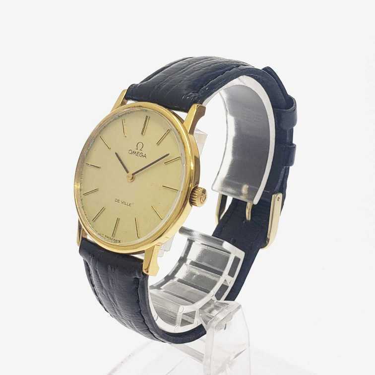 1円スタート】アンティーク おすすめ！ OMEGA オメガ デビル SS&GP/革  