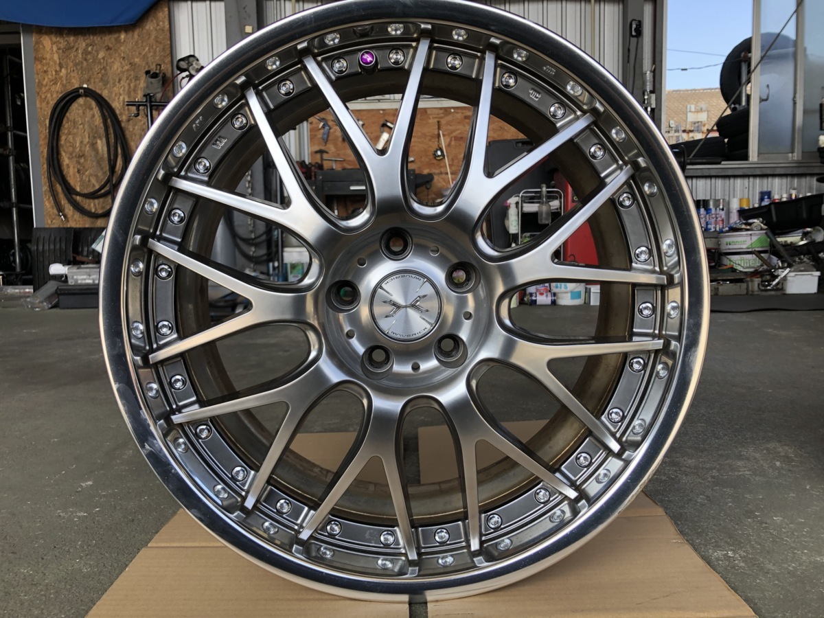 T-0317 個人宅発送不可　MAVERICK　アルミホイール　19×8JJ　＋42　114.3　5穴　1本　送料無料
