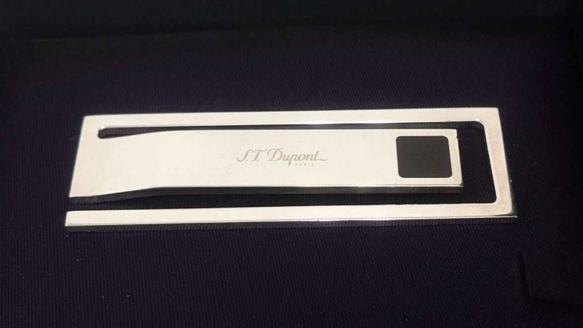 S.T.Dupont デュポン シルバー925 マネークリップ/保存袋付き/ケース  