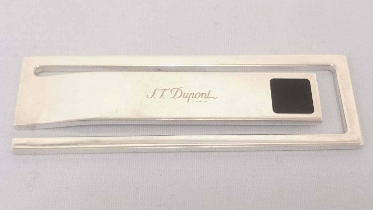S.T.Dupont デュポン シルバー925 マネークリップ/保存袋付き/ケース  