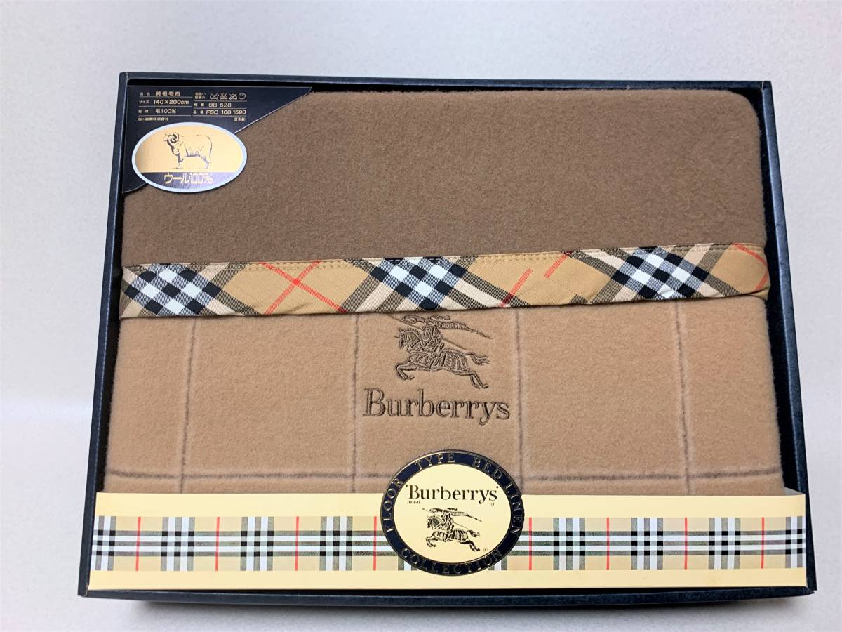 BURBERRYS バーバリー 純毛毛布 140x 200cm ノバチェック 管理番号