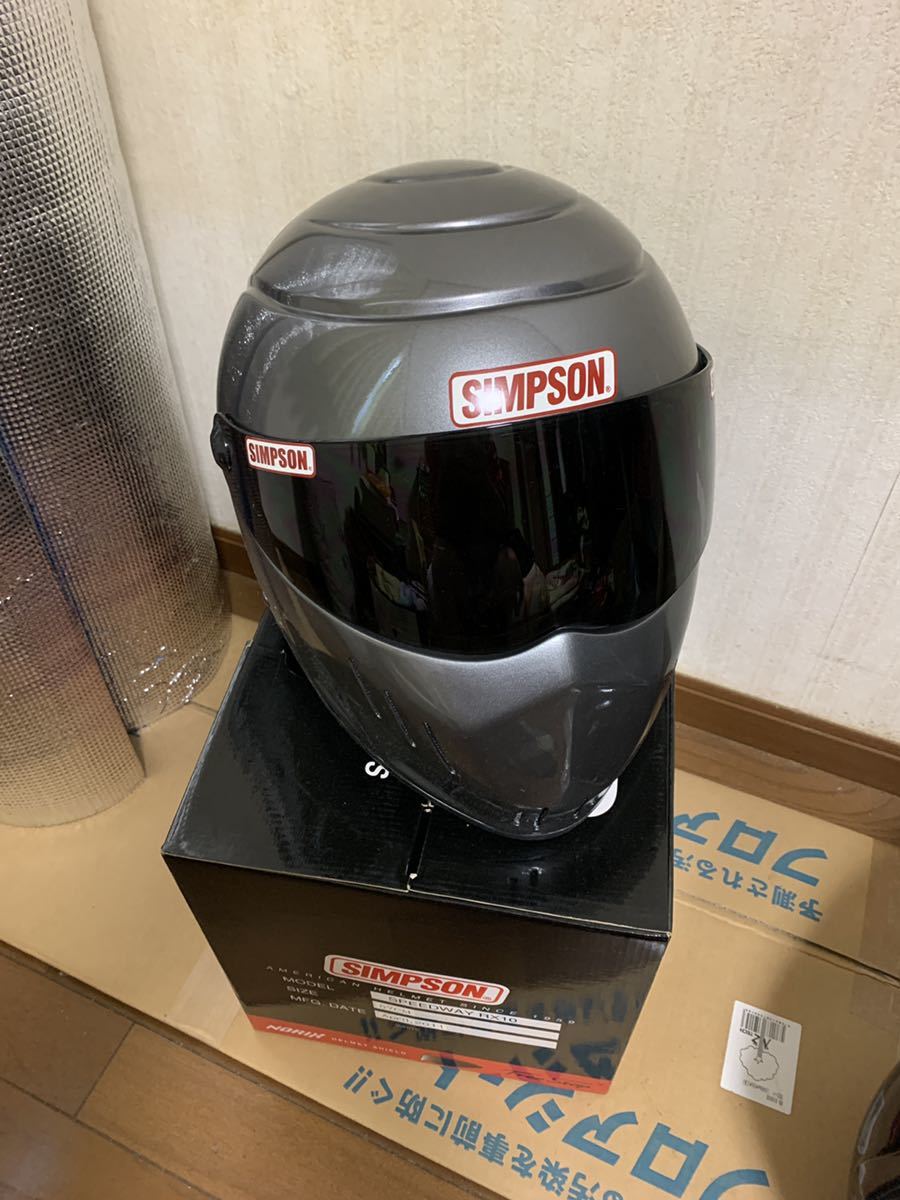 未使用 SIMPSON ヘルメット SPEEDWAY RX12 ホワイト 58㎝ ○100サイズ