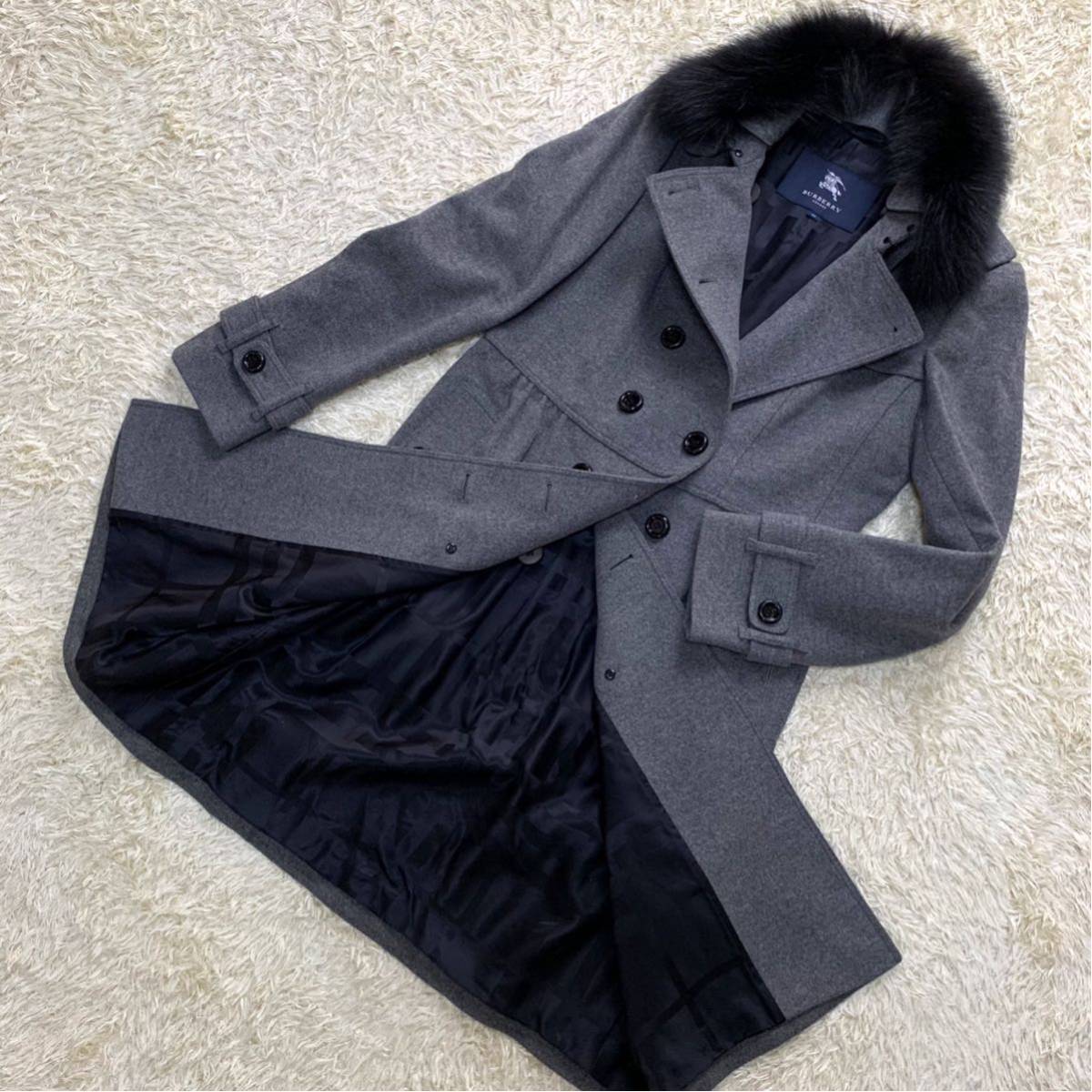BURBERRY LONDON バーバリー カシミヤ混 ウール ロングコート 極上カシミヤ素材!! バーバリーロンドン BURBERRY LONDON ロングコート