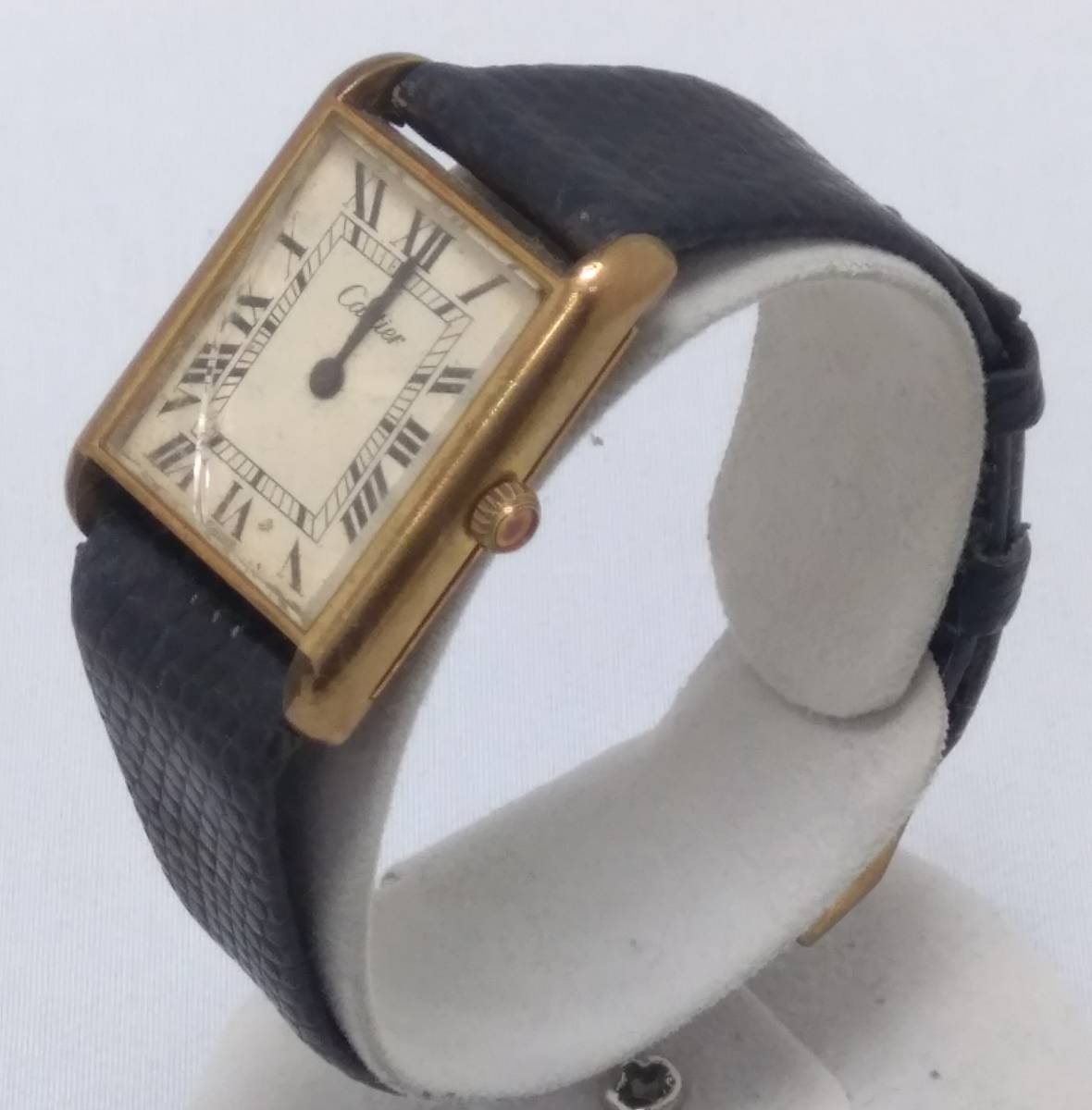 ジャンク】 Cartier カルティエ 18K GOLD ELECTRO PLATED 手巻き 破損