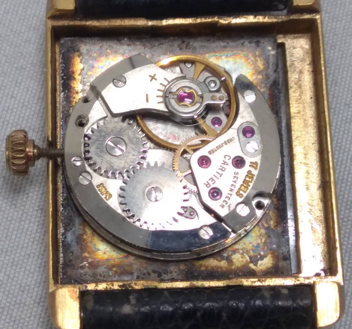 ジャンク】 Cartier カルティエ 18K GOLD ELECTRO PLATED 手巻き 破損