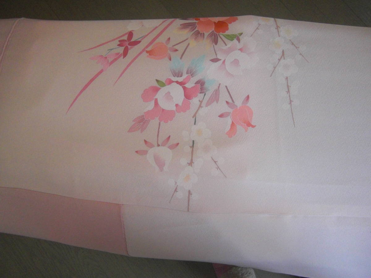☆　琴　十七絃　油単、カバー　訪問着枝花　☆　Ｊ－55