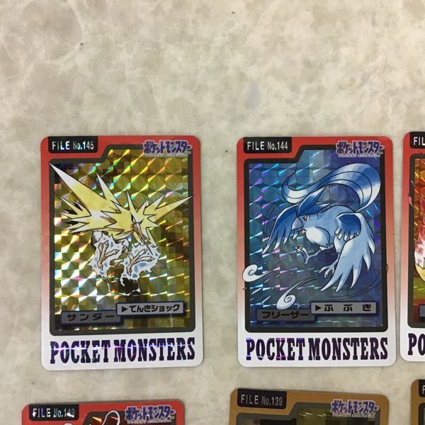 1円～ カードダス ポケモン サンダー、フリーザー、ファイヤー、ミュウ