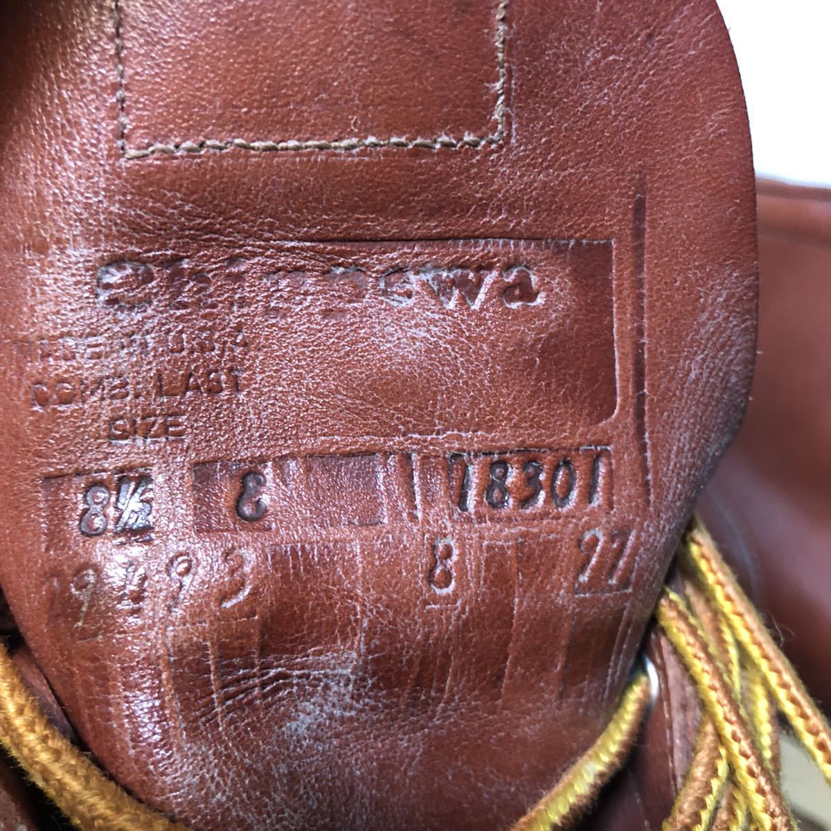 ヴィンテージチペワ 97年製 白タグ29493 US 8.5 Eワイズ CHIPPEWA 