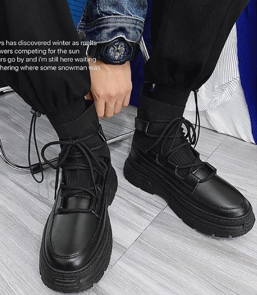 メンズ カジュアル スノーシューズ 裏起毛あり なし 厚底ブーツ 韓国風 ブラック スニーカー 2567sd 26 0cm 売買されたオークション情報 Yahooの商品情報をアーカイブ公開 オークファン Aucfan Com