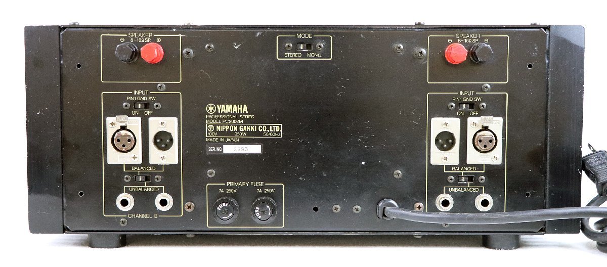 ジャンク】YAMAHA PC2002M パワーアンプ 聞きづらかっ PA機器 音響 *X27