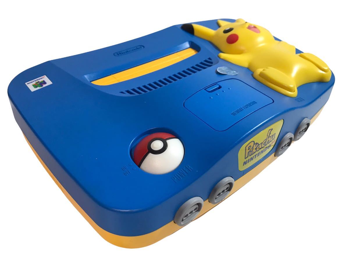 中古品ピカチュウ Nintendo64 本体(ブルー＆イエロー) NUS-101動作