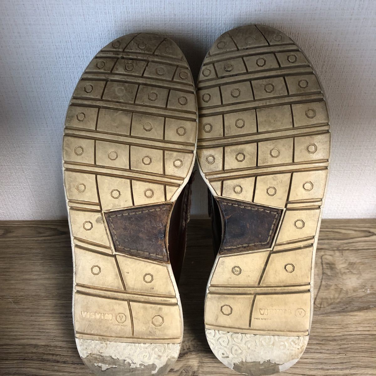 k) visvim fabro folk ローファー シューズ ブラウン US9 メンズ 