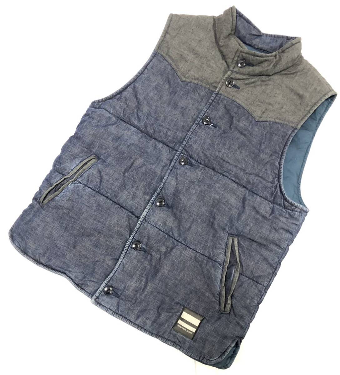 □ 桃太郎ジーンズ モモタロウジーンズ □ デニム地 中綿入 ベスト  