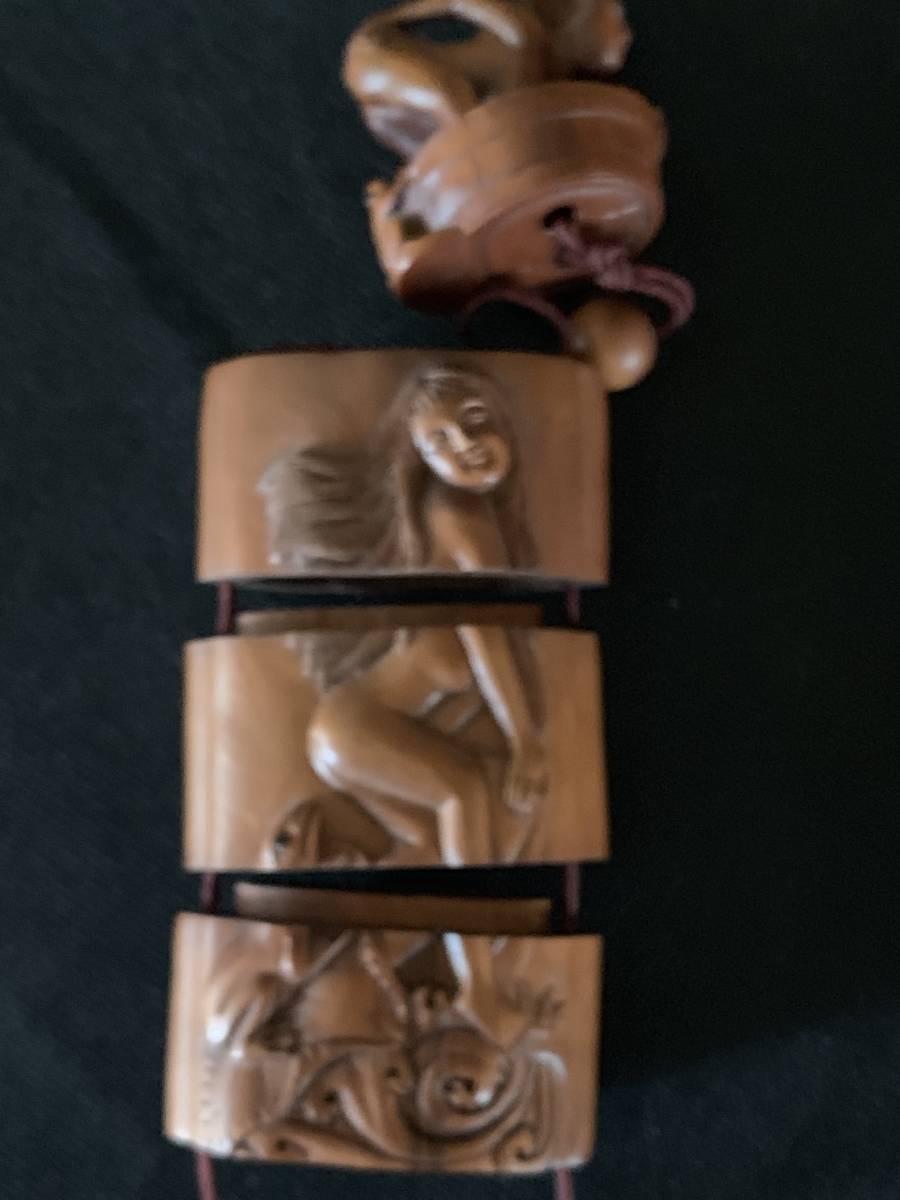 独法師】印籠春画 珍品根付 家宝縁起物 細密彫刻 希少逸品物 | - 銘入り