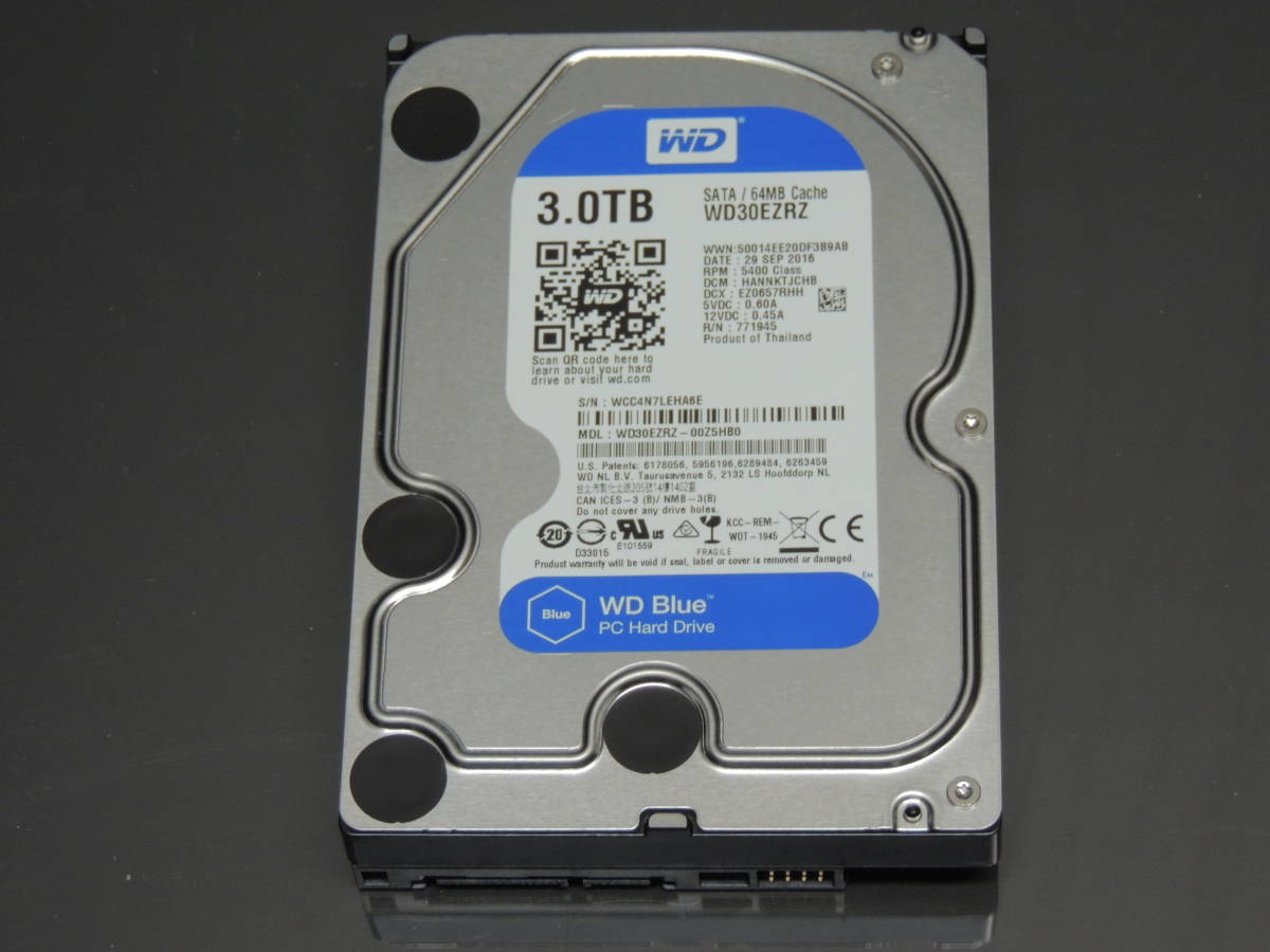 WD30EZRZ ［WD BLUE 3TB］使用時間約400時間 (USED) - 5 | 3TB - 64MB Gb⁄