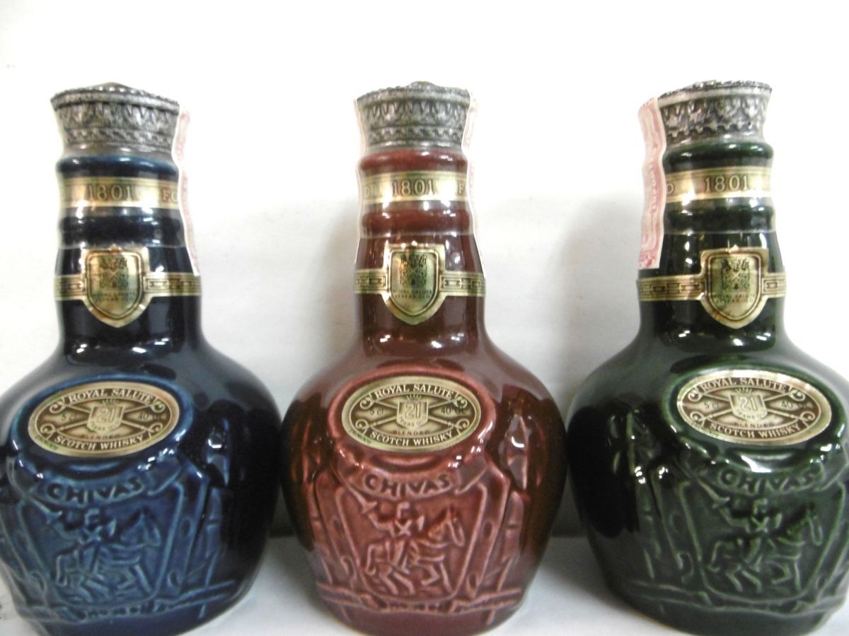 ★未開栓 ロイヤルサルート21年 Salute シーバス 3本 ☆未開栓☆ロイヤルサルート21年 ウイスキー3本セット古酒 シーバス