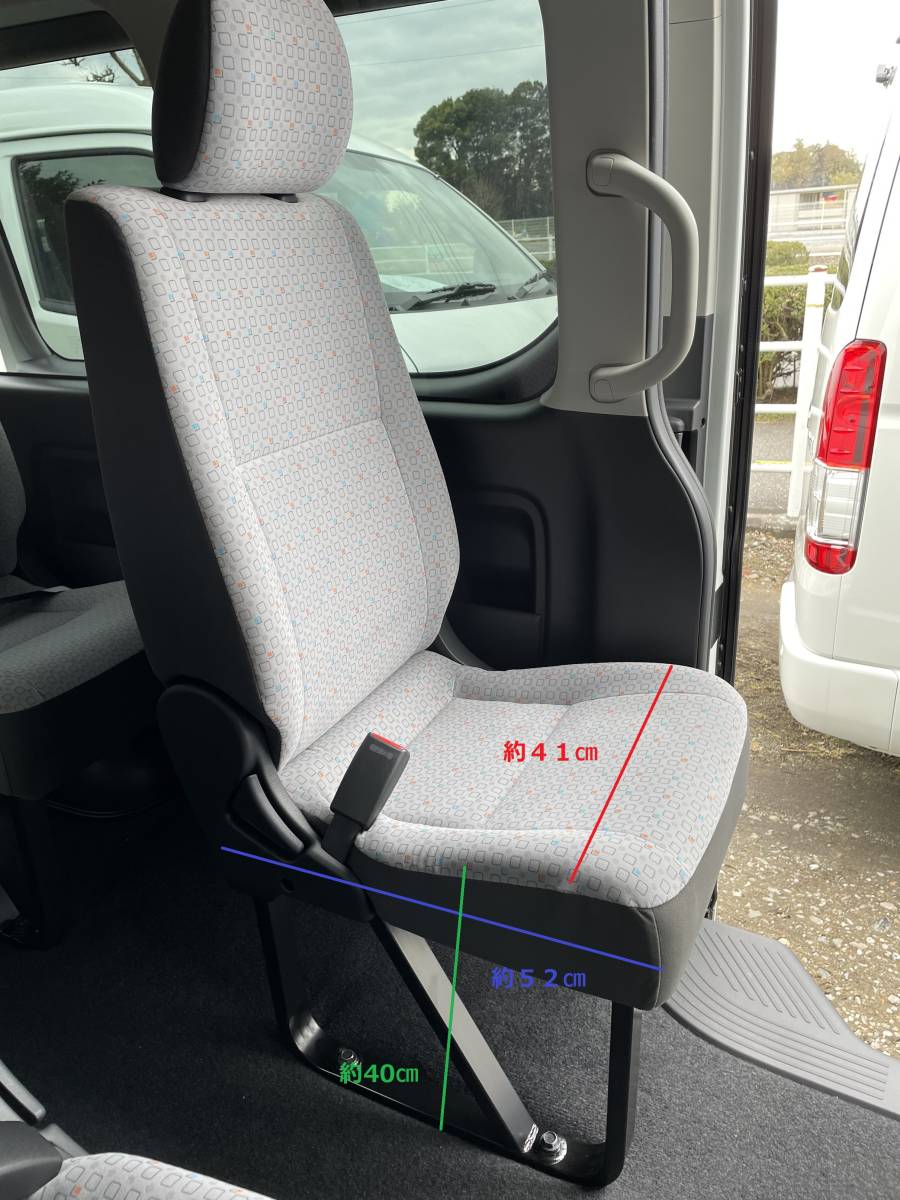 ハイエース コミューターGL 純正シート 3列目 1人掛け 新車外し