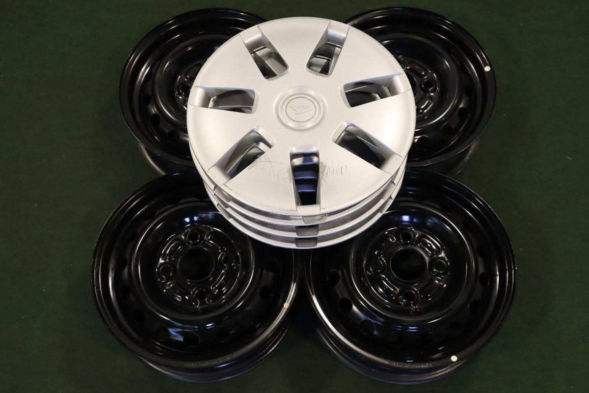 8913◇ ダイハツ アトレー 純正12インチ 鉄ホイール キャップ付き 4本