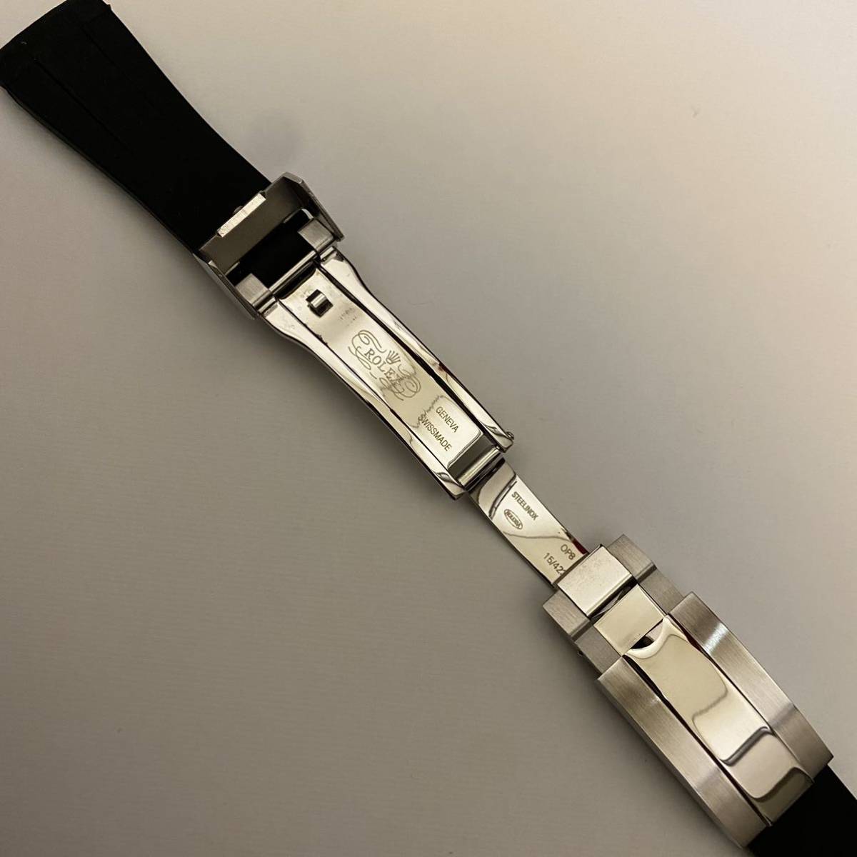 ロレックス用 ラバーベルト ブラック Dバックル付き 20ミリ 20mm 未