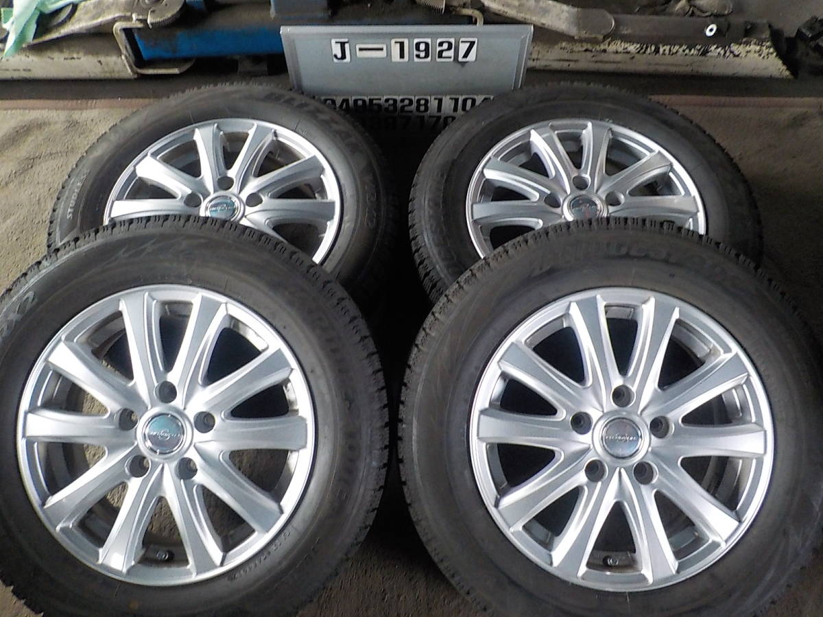 J-1927スタッドレス屋185/65R15アルミ付き4本（5.5J 114.3 5穴 +49)⑰