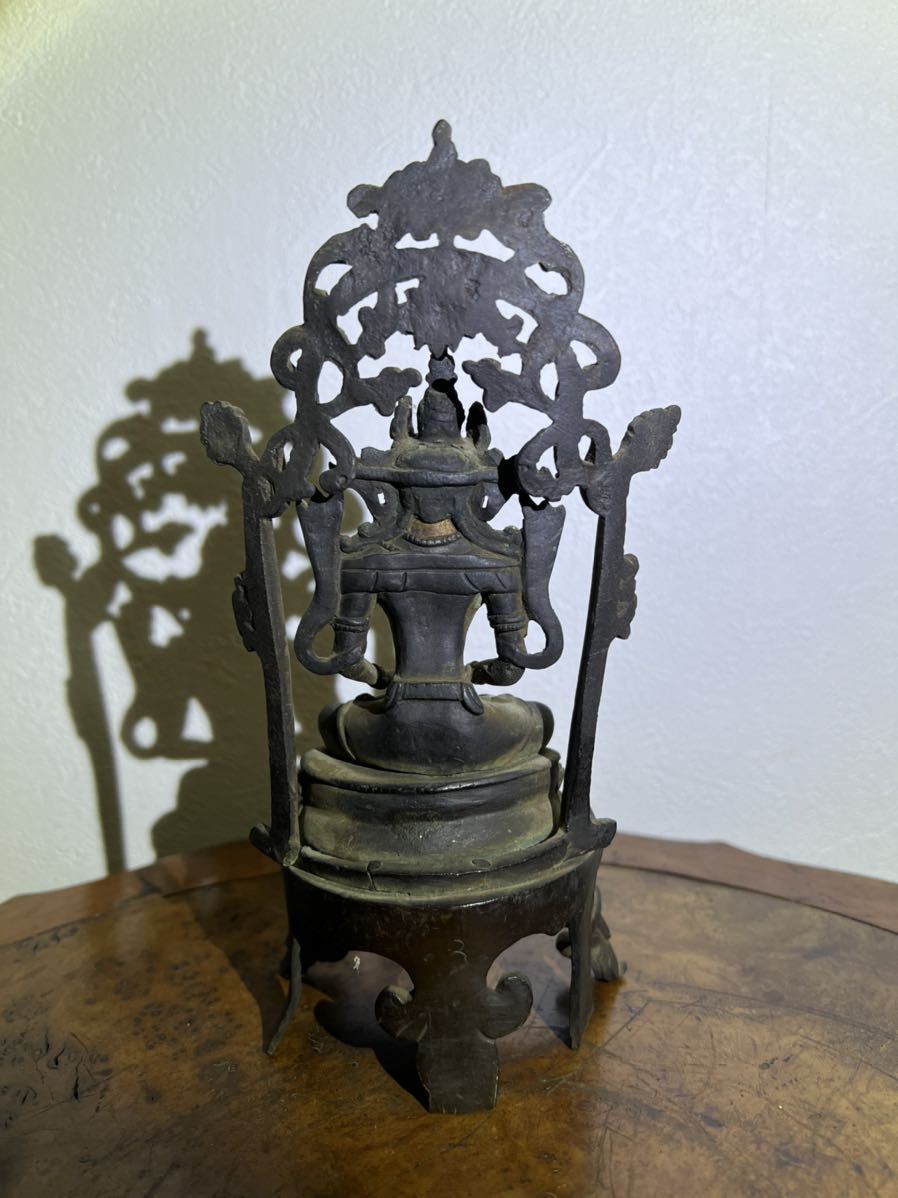 中国 貴重 鍍金仏 銅金仏 無量壽仏 仏像 大振 仏教美術 時代物