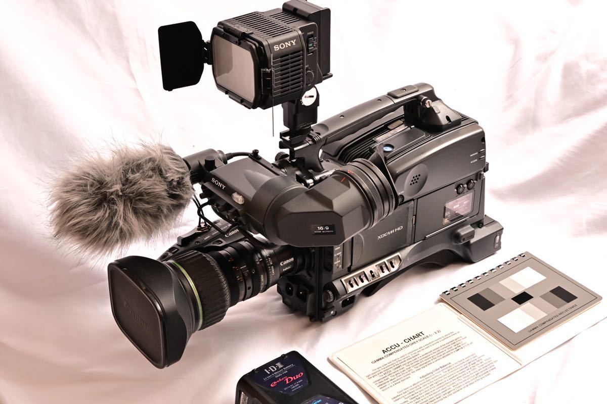 SONY XDCAM HD PDW-F350 業務用ビデオカメラ 正常動作品 SONY XDCAM PDW-F350L Canon HD対応別売レンズ付き 業務用・放送用