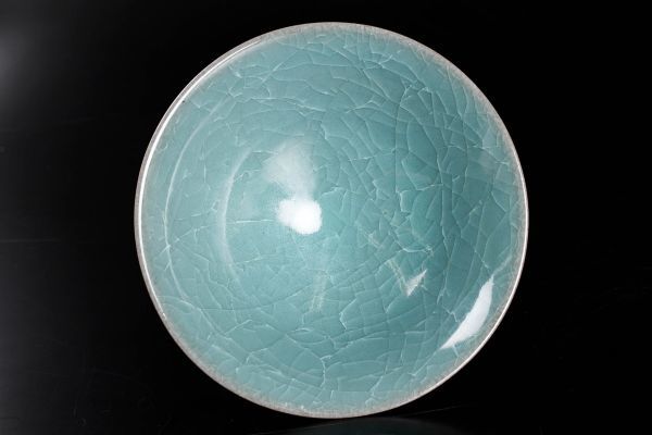 a597 五代 加藤幸兵衛 秀逸作 青磁茶碗 共箱 共布 茶道具 本物保証