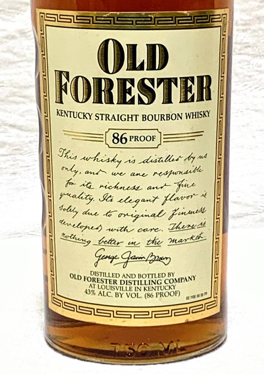 225/未開栓 OLD FORESTER オールド フォレスター バーボンウイスキー