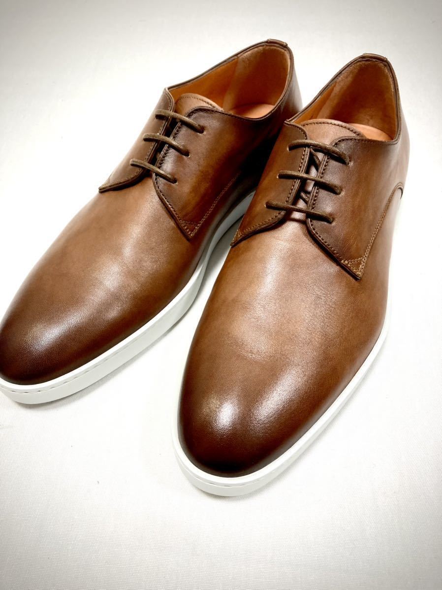 新品未使用 SANTONI サントーニ 10.9万円 ストレートチップ レザー