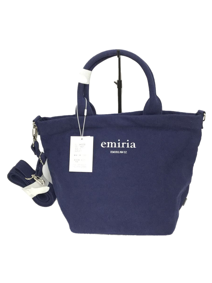 EmiriaWiz◆トートバッグ/コットン/ネイビー/エミリアウィズ/2WAYキャンバスバッグ